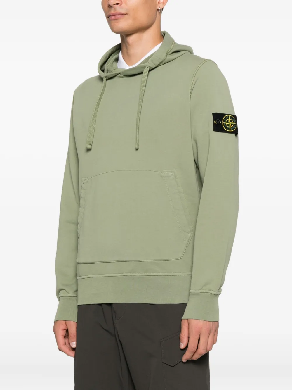 Stone Island Hoodie met Compass-logopatroon Groen