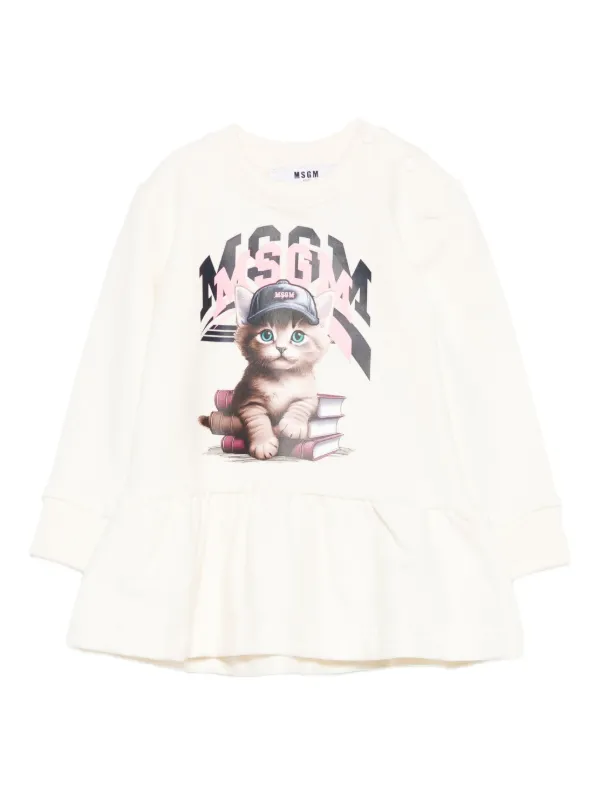 MSGMワンピース MSGM Kids ラッフル ワンピース | ニュートラル | FARFETCH JP