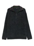 PS Paul Smith half-zip striped-collar sweater - Grey