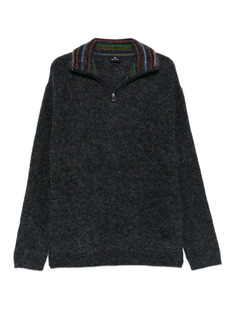 PS Paul Smith half-zip striped-collar sweater