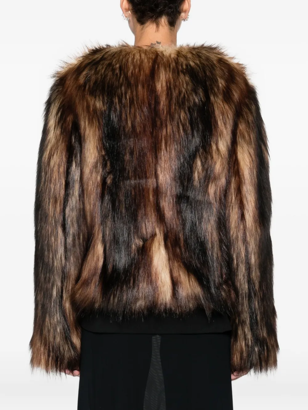 Simone Rocha Faux-fur Jacket In Brown