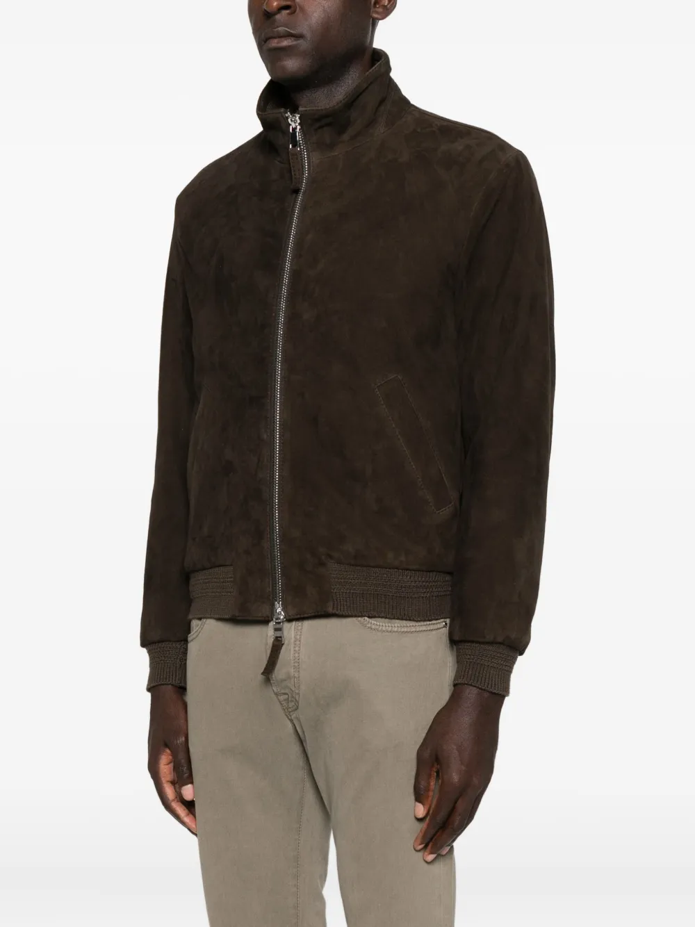The Jackie Leathers Zip-front Jacket In Black