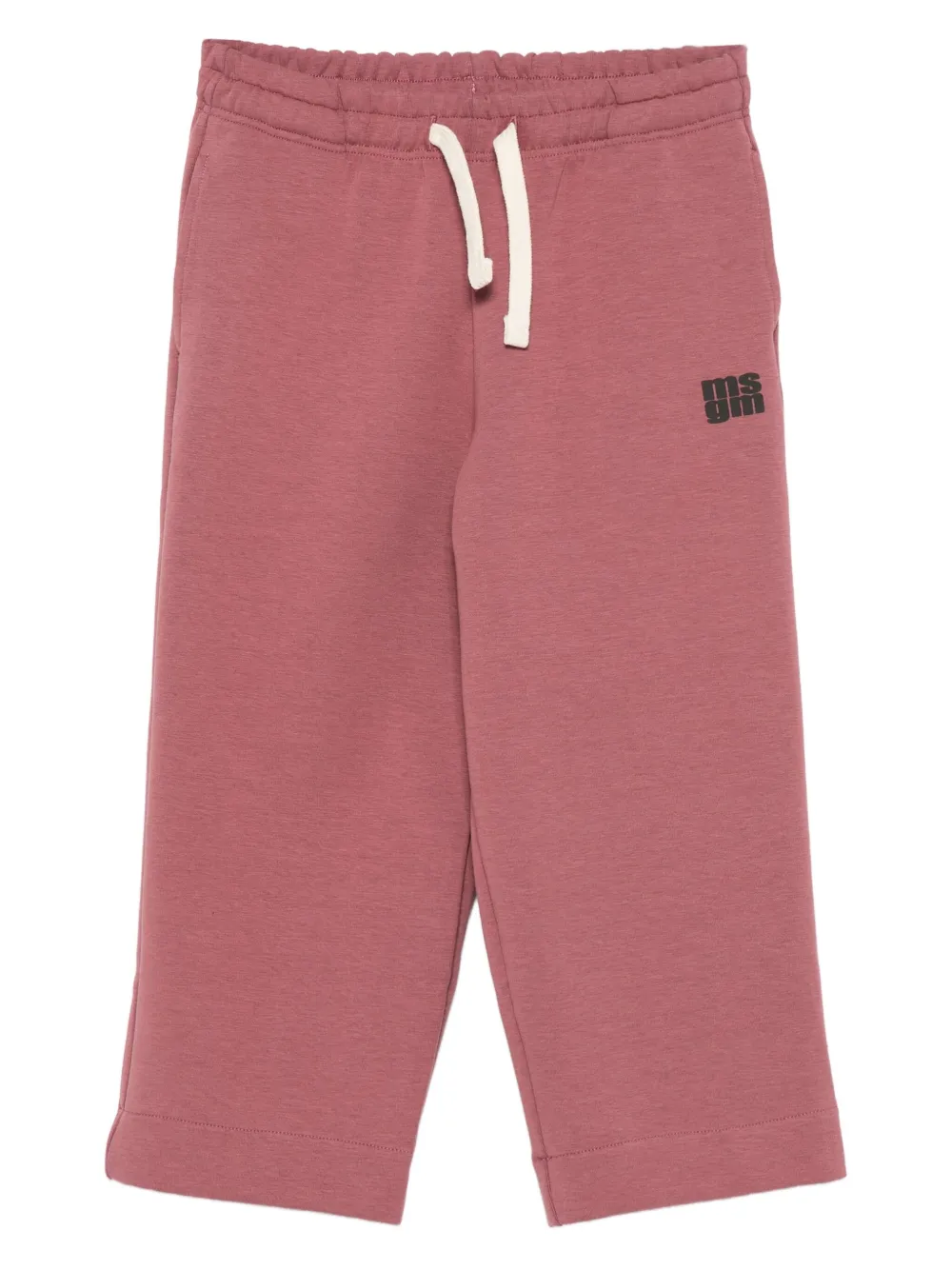 MSGM Kids logo-print drawstring trousers Paars