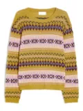 I BLUES Fair Isle-pattern crew-neck sweater - Green