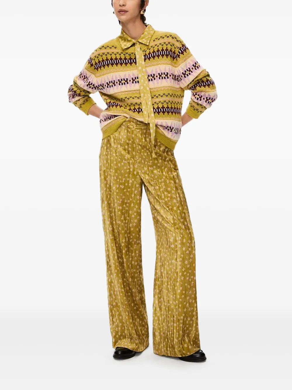 Iblues Fair Isle-pattern Crew-neck Sweater In Multi