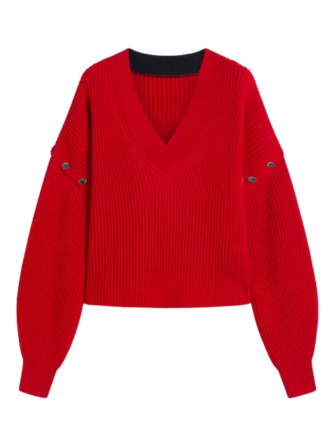 Sportmax V-neck button-detail sweater