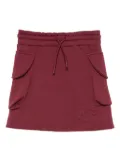 MSGM Kids drawstring flap-pocket skirt - Red