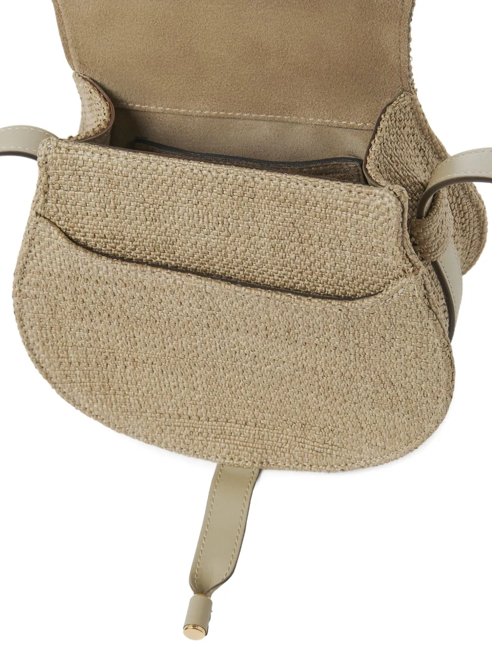 Chloé Small Marcie Saddle Cross Body Bag In Neutral