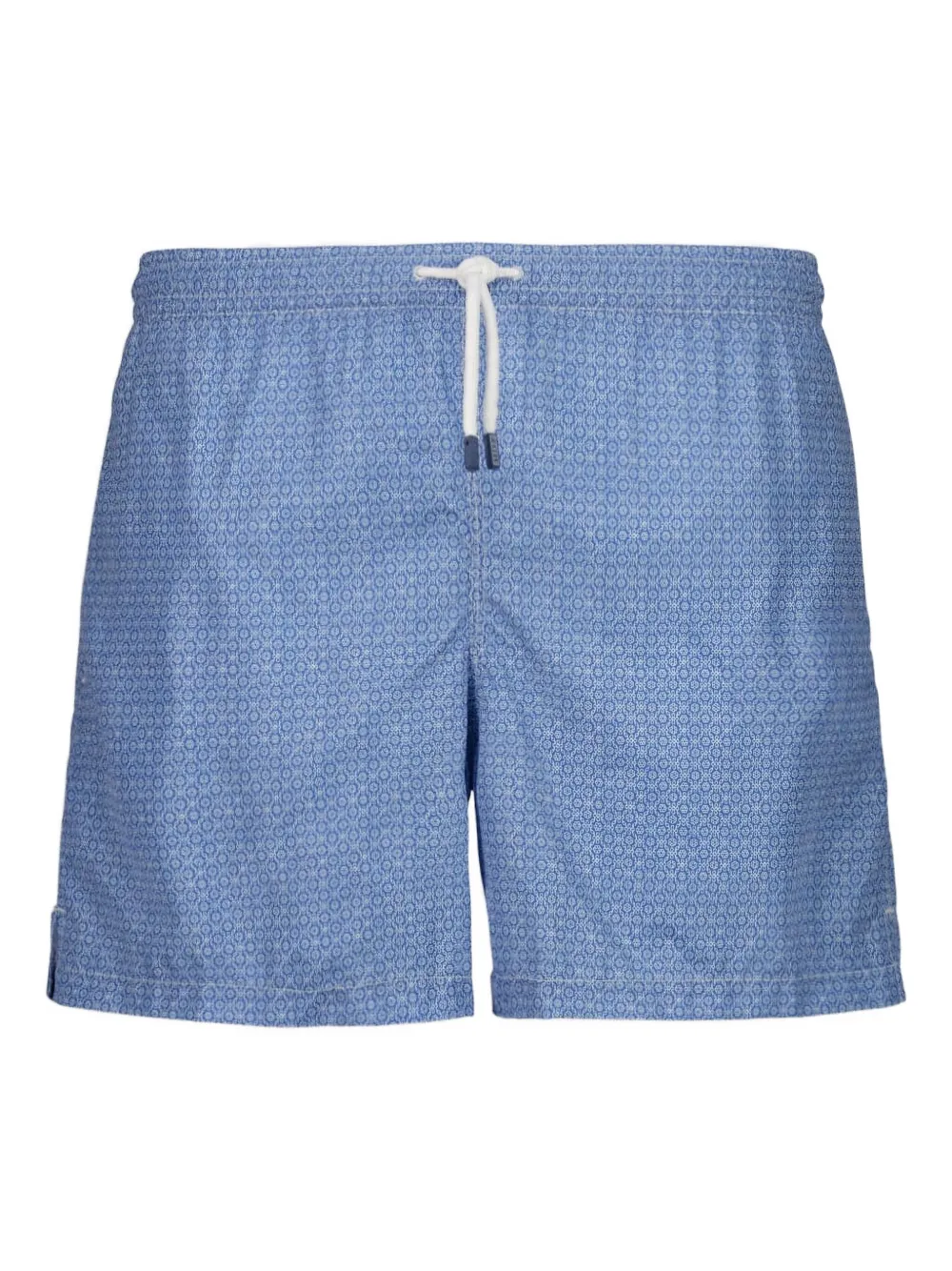 Fedeli Madeira Patterned Swim Shorts In Blue