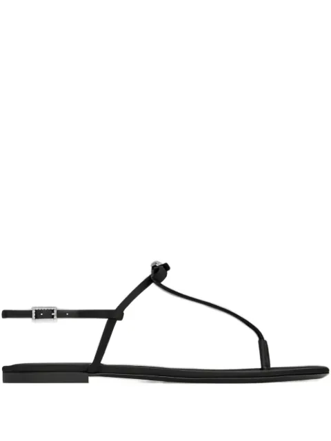 Saint Laurent Jota crystal-embellished bow sandals