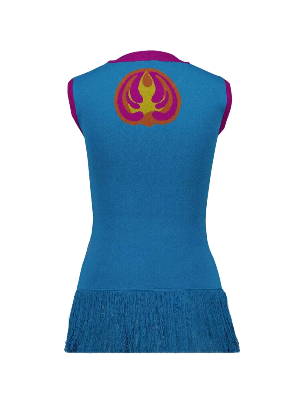  Paula Fringed Vest - Blue 