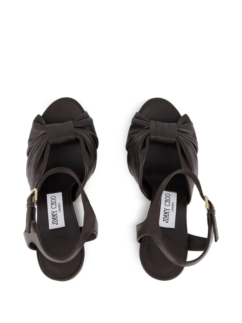 Jimmy Choo Sandalen met plateauzool COFFEE BROWN