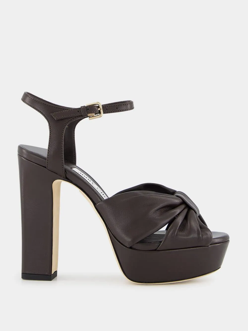 Jimmy Choo Sandali con plateau - COFFEE BROWN