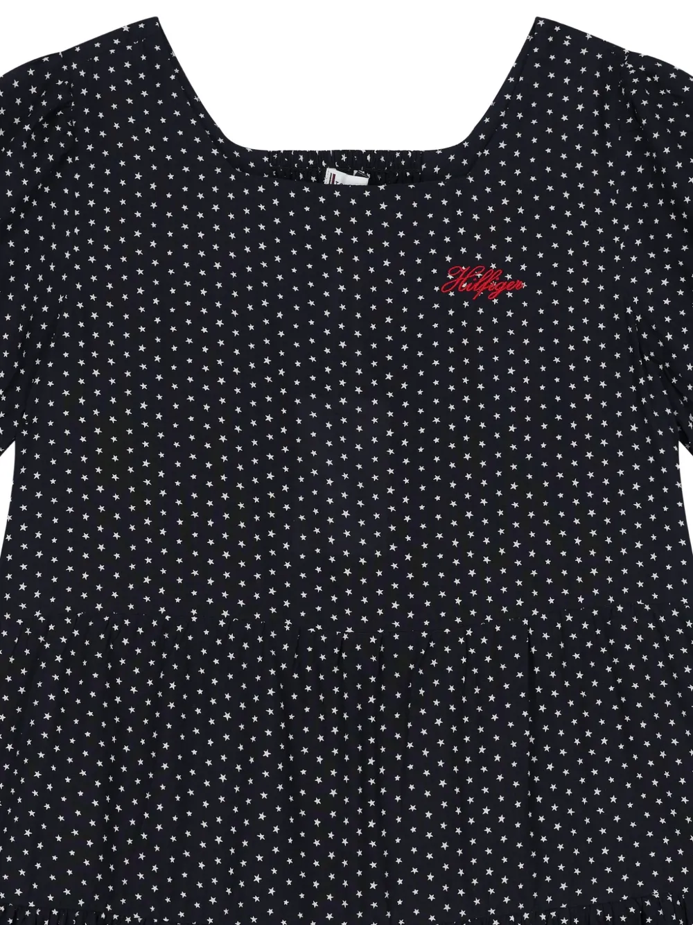 Tommy Hilfiger Junior Jurk met geborduurd logo Blauw