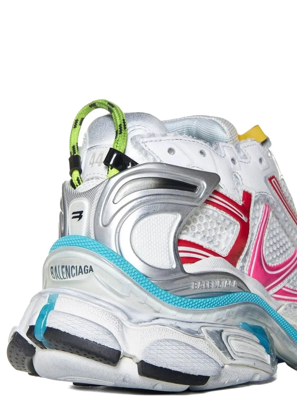 Balenciaga Mesh Panelled Runner Sneakers In White