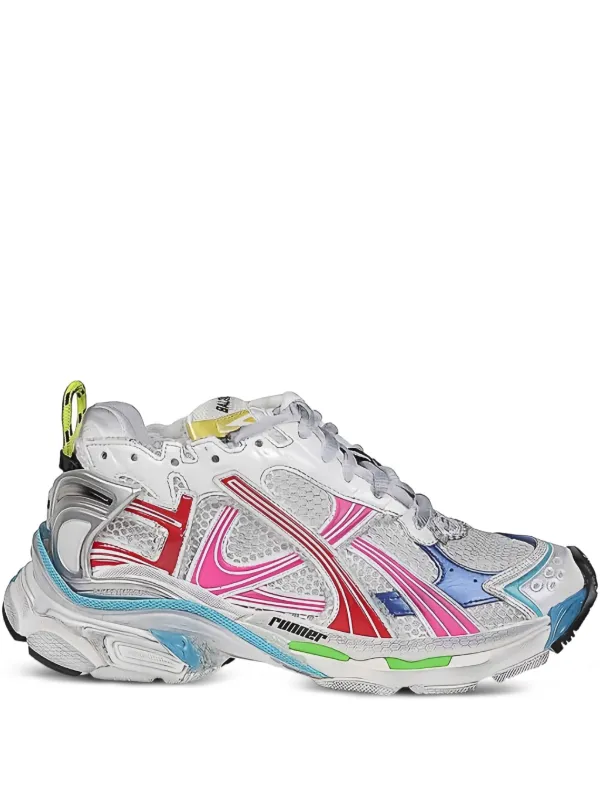 Balenciaga Mesh Panelled Runner Sneakers White FARFETCH VN