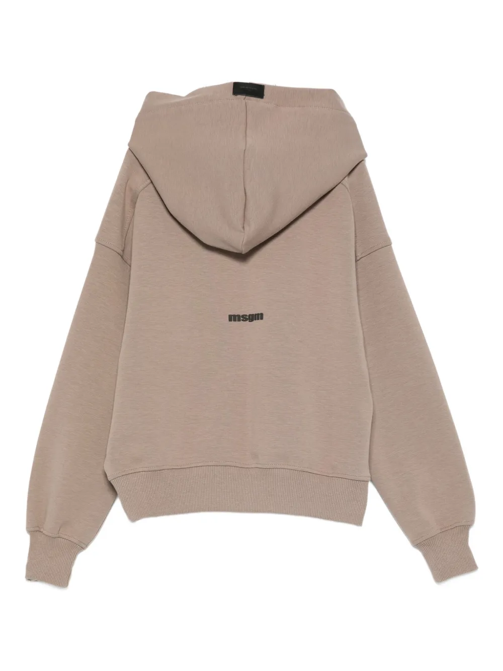 MSGM Kids logo-print hoodie Grijs