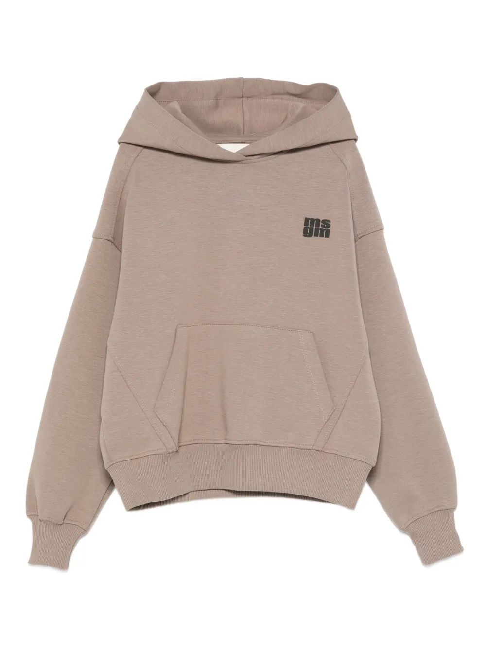 MSGM Kids Hoodie met logoprint Grijs
