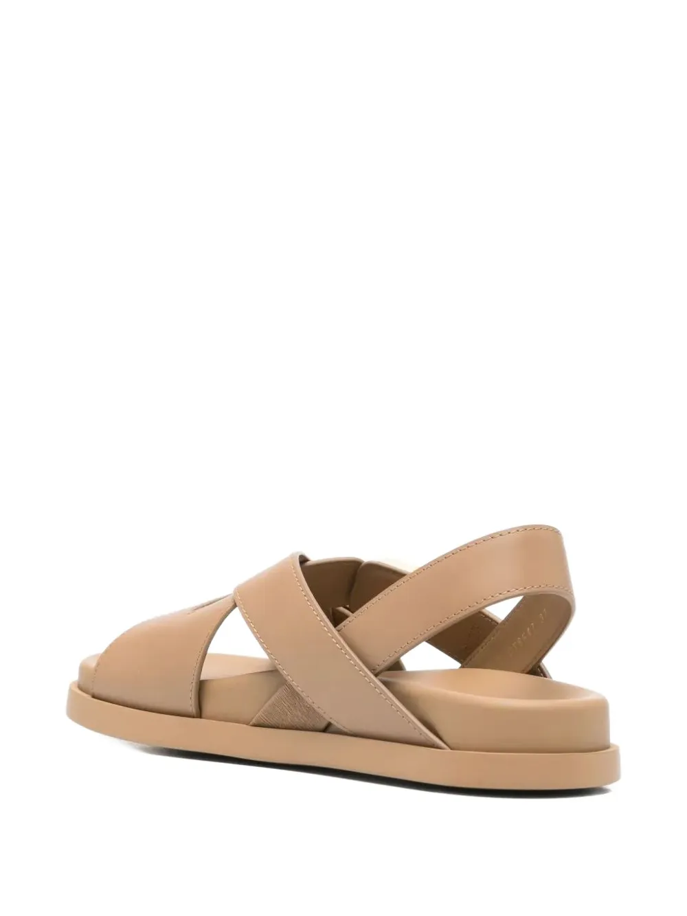 FENDI Feel buckle-strap leather sandals Brown
