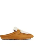 FENDI leather flat sandals - Brown
