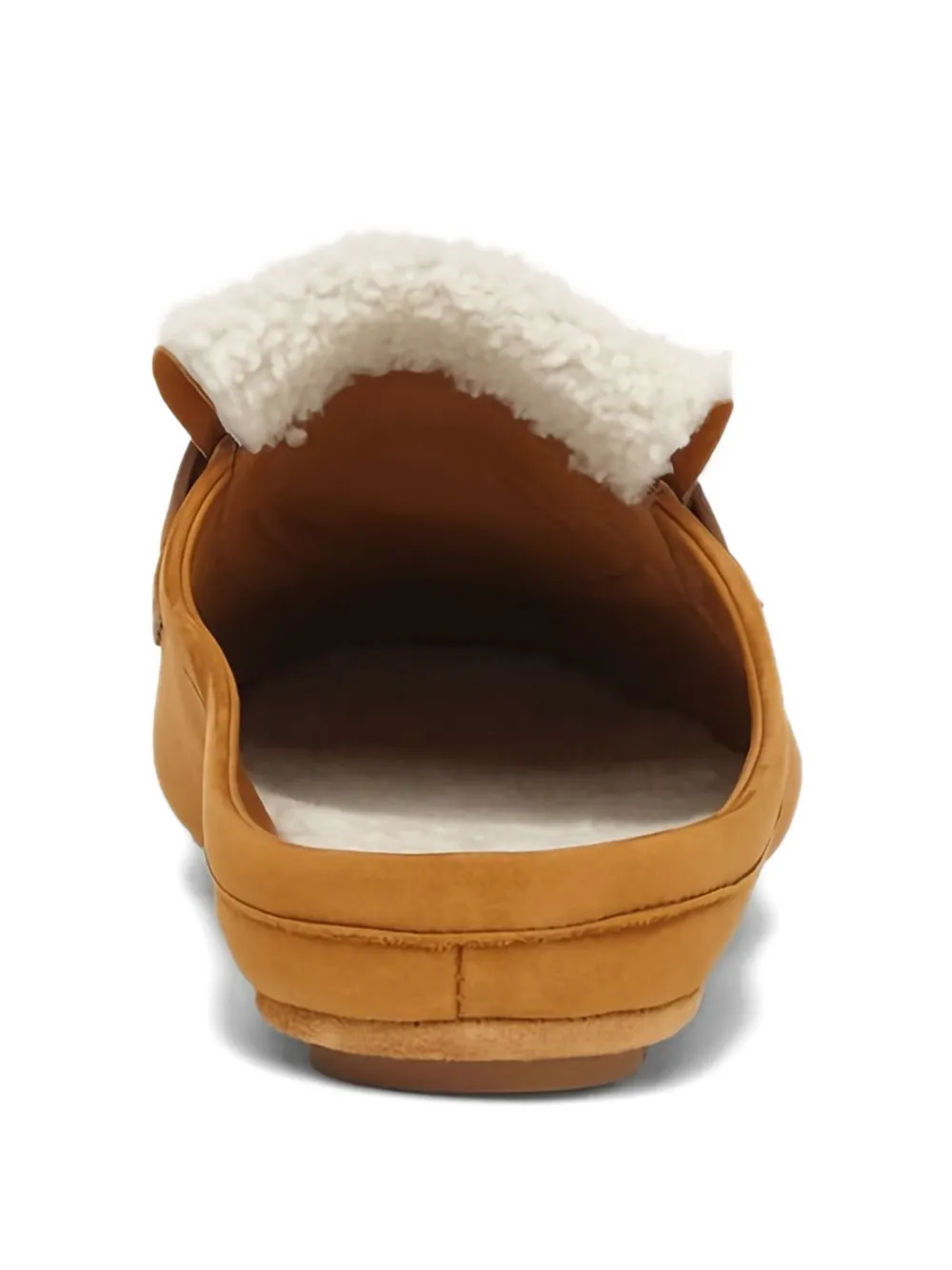 FENDI leather flat sandals Brown