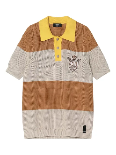 FENDI striped polo shirt
