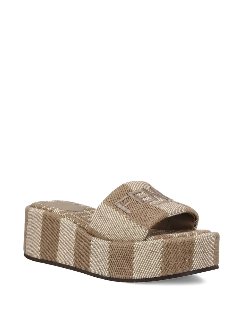 FENDI 60mm Sunshine striped platform sandals | Heeled Sandals | Image 2
