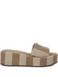 FENDI 60mm Sunshine striped platform sandals - Neutrals
