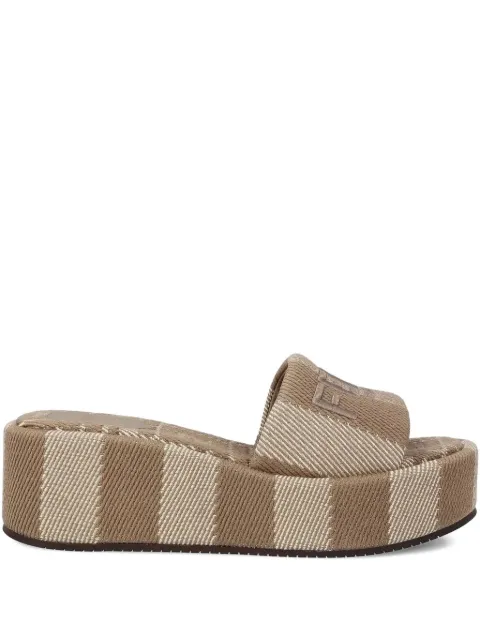FENDI 60mm Sunshine striped platform sandals