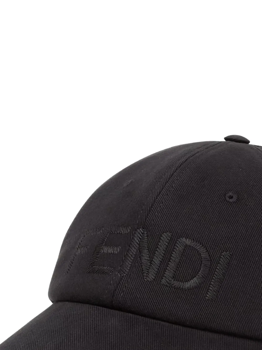 FENDI Honkbalpet met geborduurd logo Zwart