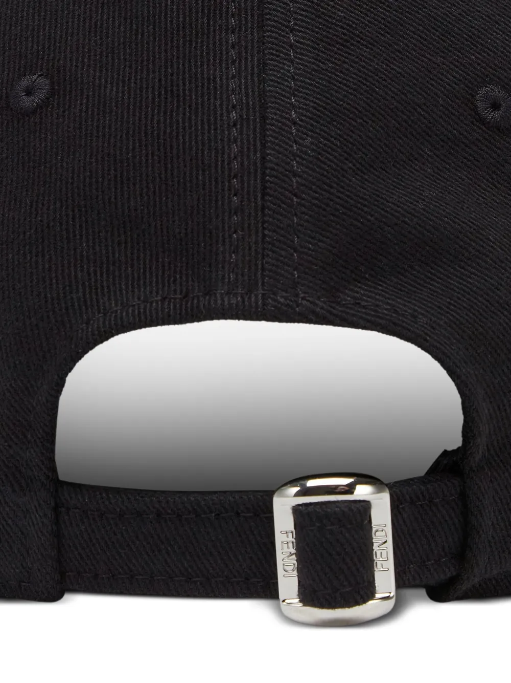 FENDI Honkbalpet met geborduurd logo Zwart