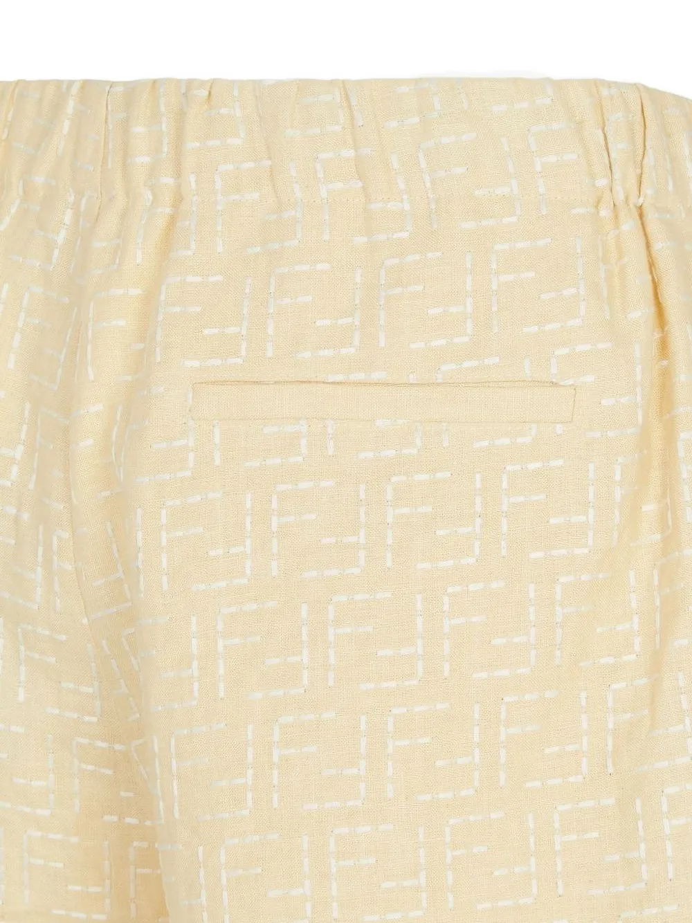 FENDI Shorts met FF-patroon - Geel