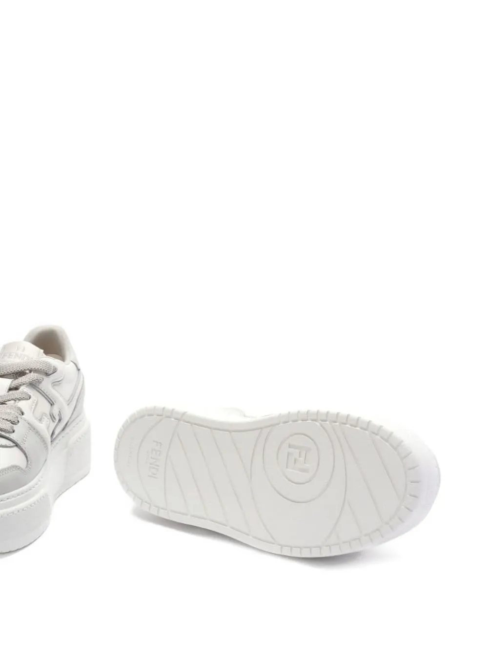 FENDI Match platform logo sneakers White