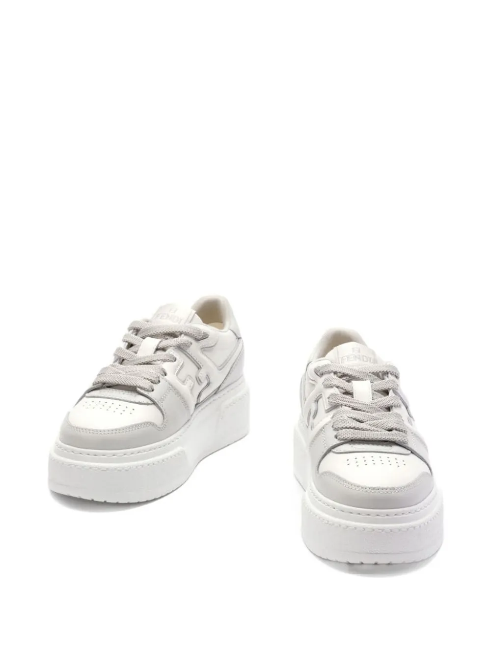 FENDI Match sneakers met plateauzool en logo - Wit