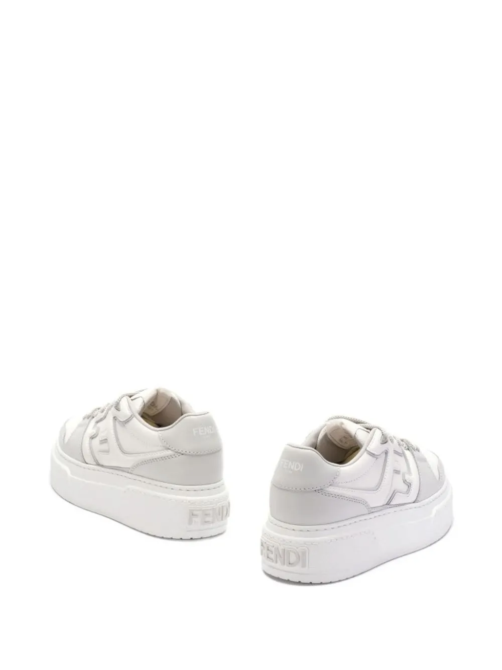 FENDI Match platform logo sneakers White
