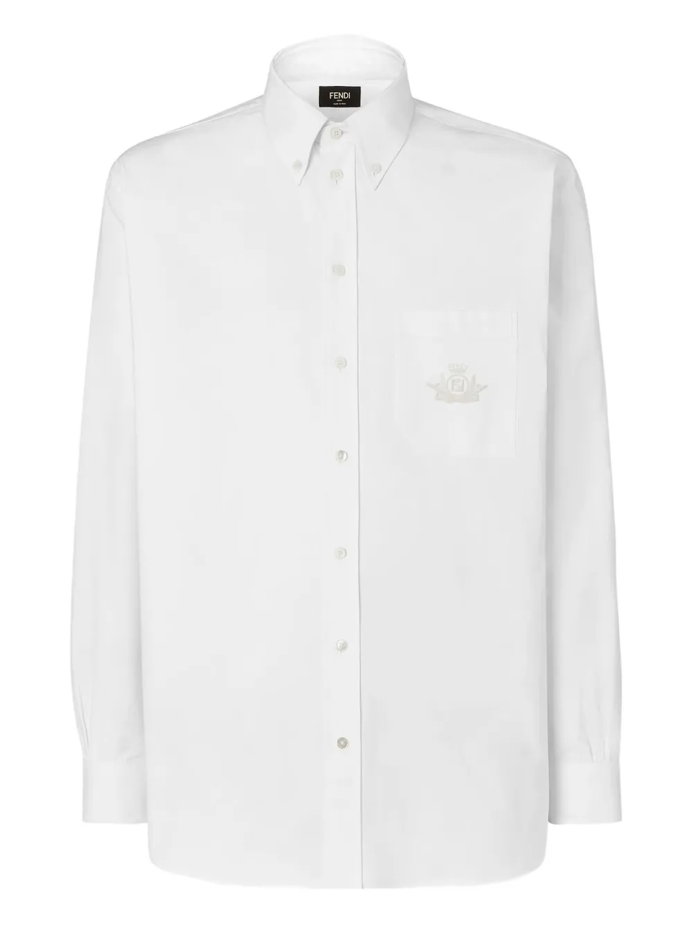 FENDI embroidered-logo shirt Wit