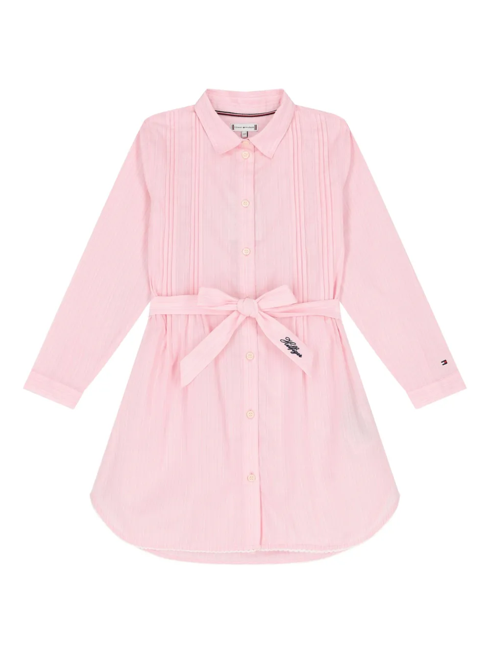 Tommy Hilfiger Junior embroidered-logo shirt dress | Pink | Image 1