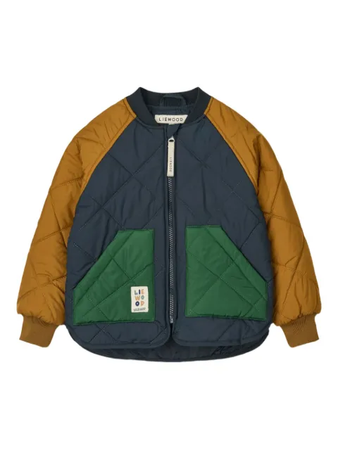 Liewood Zella quilted colour-block bomber jacket
