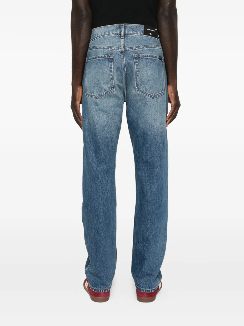7 For All Mankind Modern Straight Jeans In Blue
