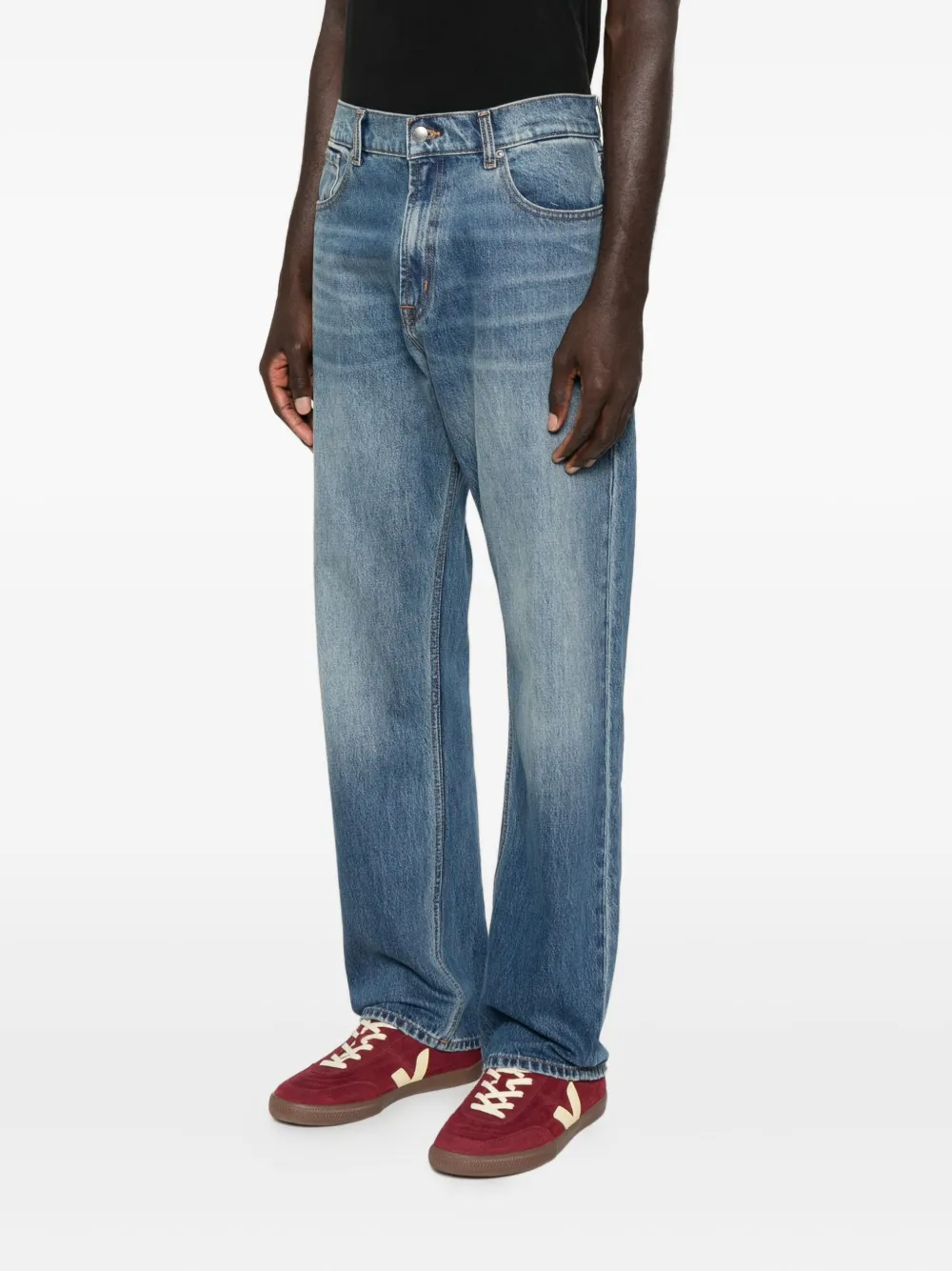 7 For All Mankind Modern Straight Jeans In Blue