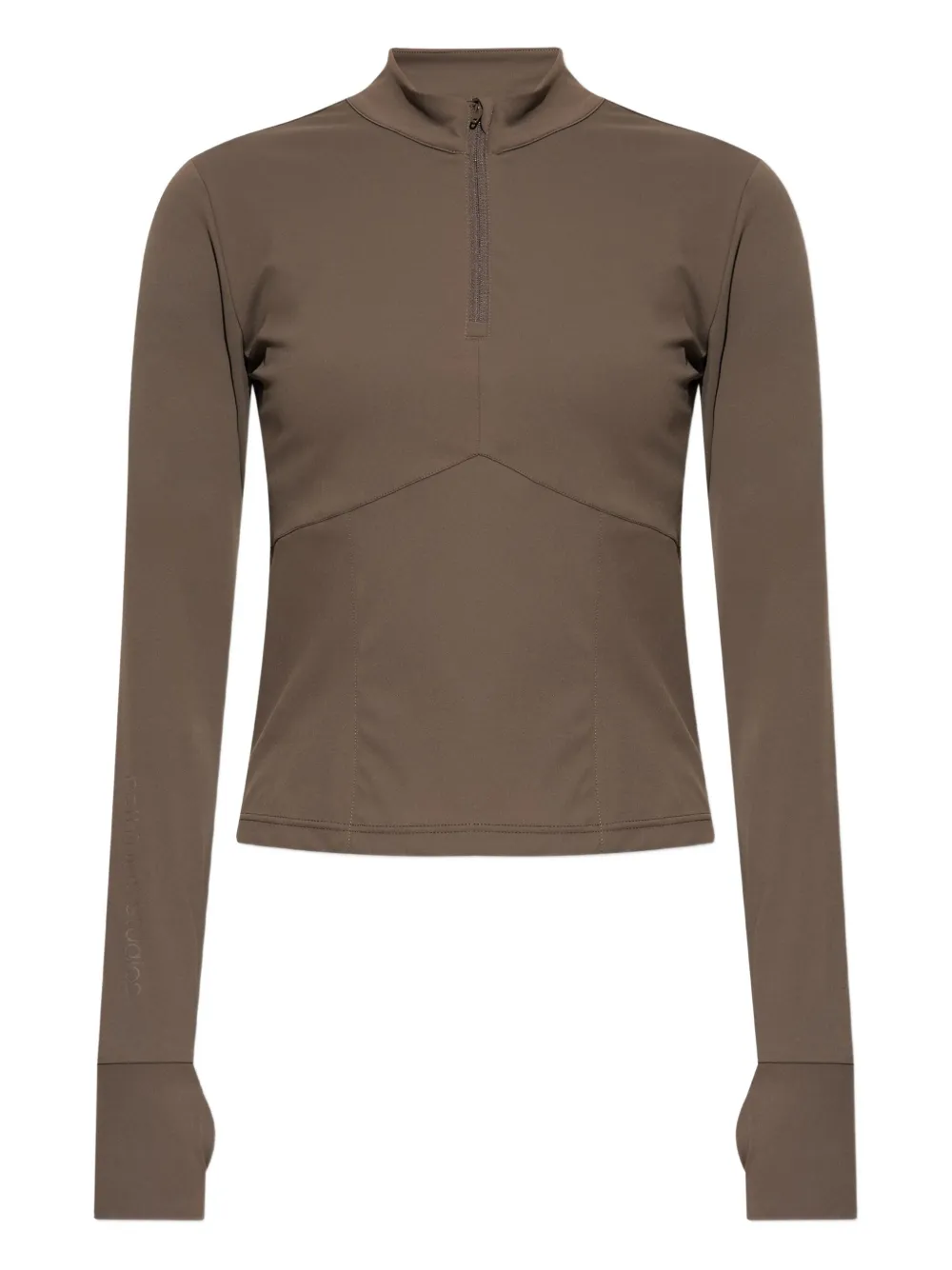 RETHINKIT STUDIOS high-neck half-zip top | Brown | Image 1