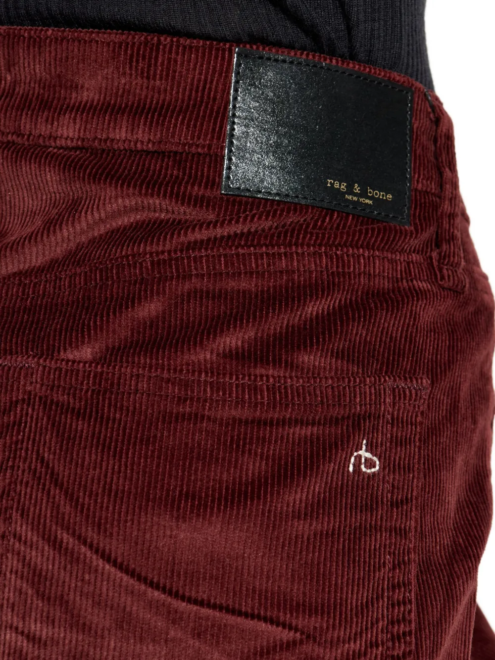 Rag & Bone Skylar High Waist Corduroy Flare Pants In Red