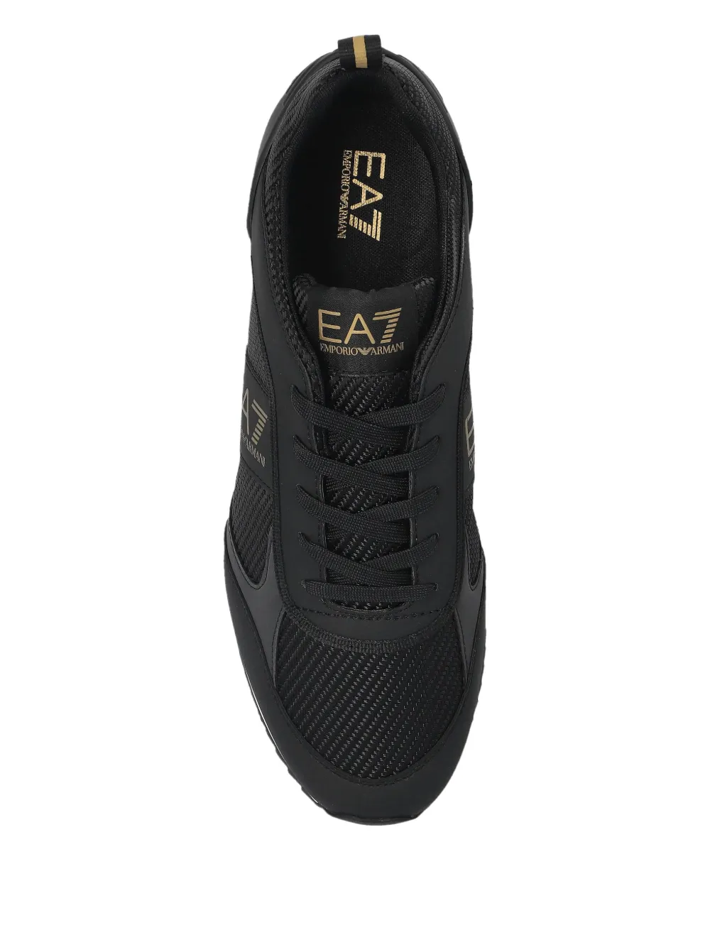 Ea7 Emporio Armani logo-stamp sneakers Black