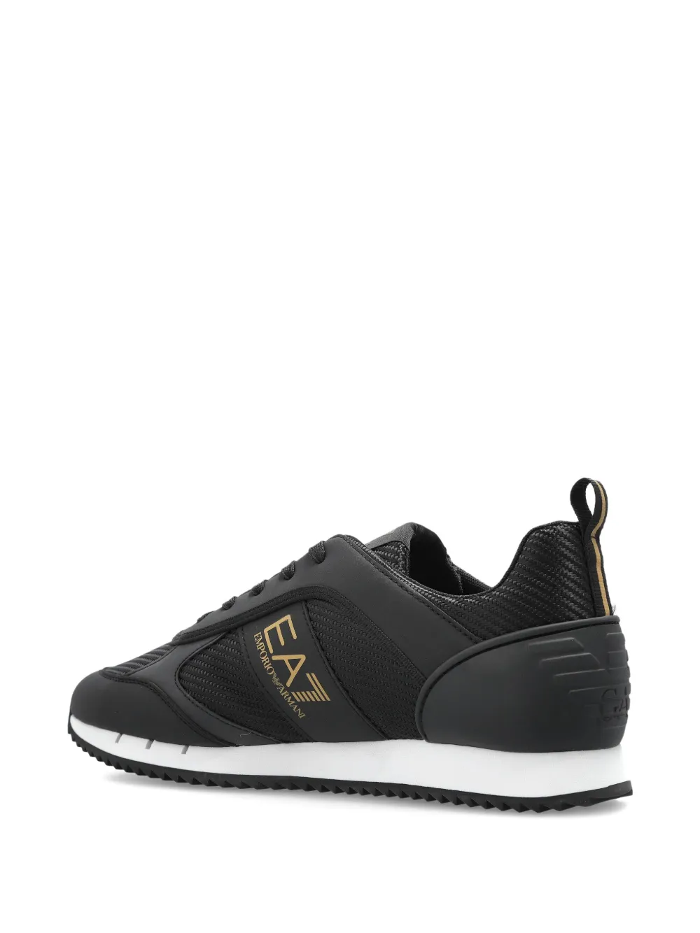 Ea7 Emporio Armani logo-stamp sneakers Black