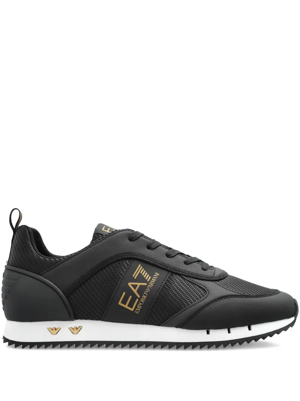 Ea7 Emporio Armani logo-stamp sneakers Black