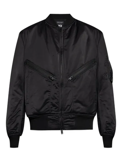 Y-3 Jaqueta bomber com detalhe de zíper