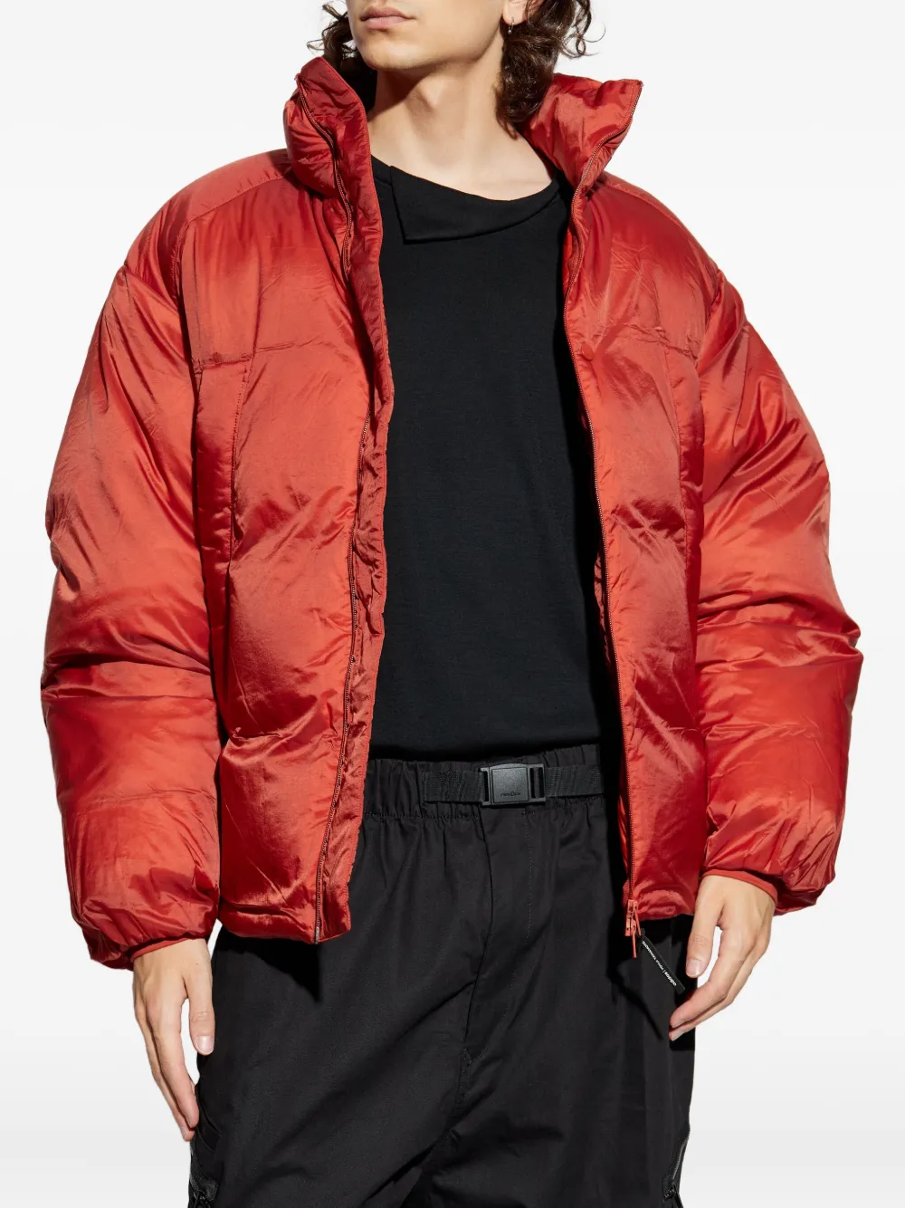 Y-3 Triora Quilted Padded Jacket In Red