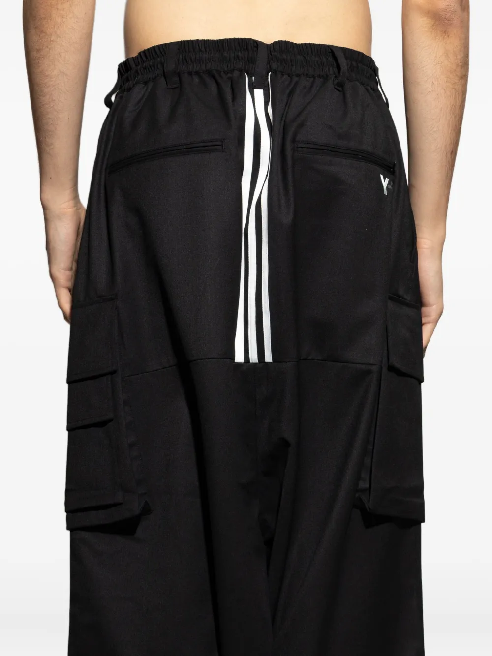 Y-3 Drawstring Cargo Trousers In Black