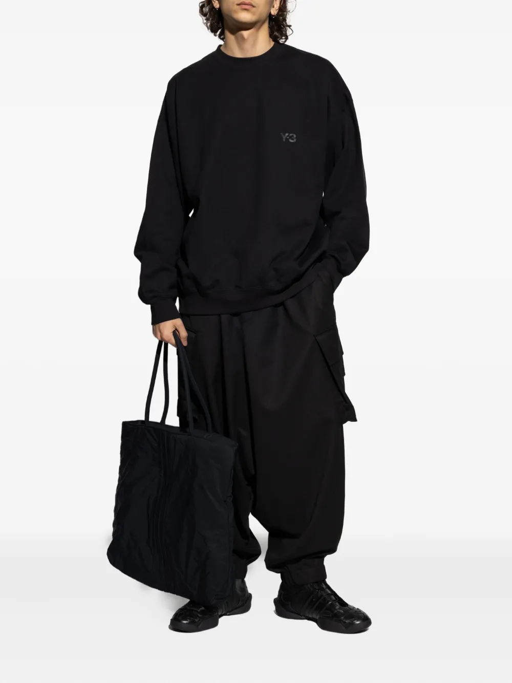 Y-3 Cargo broek met trekkoord - Zwart