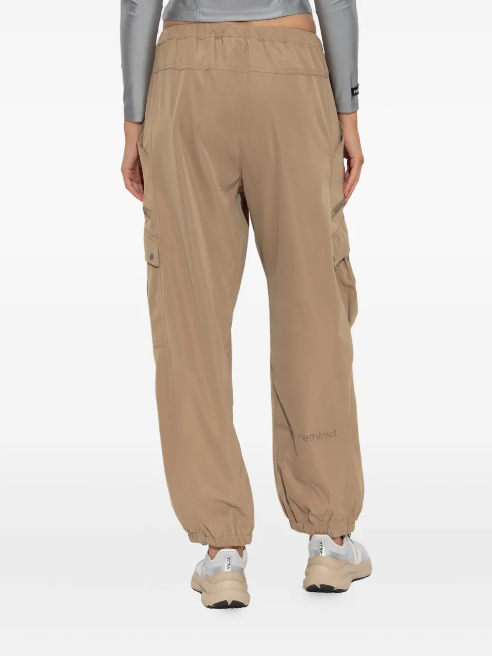 Rethinkit Studios Drawstring Cargo-pocket Trousers In Brown